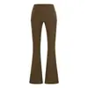 Pantalones de Yoga de Dos Piezas Falsos Estilo Americano Picante para Mujer, Modelo Verano 2026, Pantalones Acampanados Deportivos Elásticos para Levantar Glúteos
