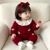 Mameluco para Bebé Niña 2026 Nuevo Estilo Ropa para Bebés Moda Cuello de Muñeca Hongo Lindo Traje de Gateo de Manga Larga