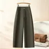 Pantalones pantalones de pierna ancha pantalones casuales de cintura alta holgados largos adelgazantes versátiles ropa de mujer pantalones casuales de pierna recta talla grande caída