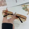 Nuevas Gafas Sin Marco Transfronterizas con Monturas Únicas de Garra de Diablo, Gafas de Sol de Sombra Coloridas y de Moda