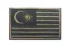 Parche Bordado para Mochila Velcro Brazalete Emblema de Malasia Parche de Goma Blanda PVC Equipo para Exteriores