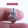 Nova pulseira de contas de Buda de cabeça de cabaça de três vias de liga bicolor de diamante de ponto de prata Xizang pulseira estrela lua bodhi cabeça de Buda de diamante