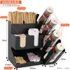 Soporte para Vasos Tienda de Té con Leche Café Suministros Comerciales para Bar Caja de Almacenamiento para Servilletas y Popotes Soporte Desechable para Vasos Dispensador de Vasos