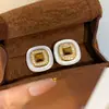 Pendientes Colgantes Populares de Piedra Ojo de Tigre Aguja de Plata Maillard Retro Elegantes Versátiles Pendientes de Lujo Accesible Pendientes de Gama Alta para Mujeres