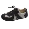 Zapatillas de entrenamiento alemanas de moda estilo retro con bloques de color 2026 para mujer, patchwork de lino, de caña baja, versátiles, deportivas casuales, versátiles, zapatillas Forrest Gump