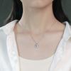 Collar de Diamante Cuadrado Chapado en Cobre Color Oro Blanco Real Conserva el Color 2025 Nuevo Popular Cadena para Clavícula Lujo Accesible Moda Femenina Diseño de Nicho