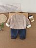 Traje de Otoño e Invierno para Bebé Niño 2025 Nueva Ropa para Niños Niño Guapo Casual Terciopelo Engrosado Sudadera Conjunto de Dos Piezas Moderno