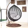 Cadeira suspensa da moda para uso doméstico, cadeira de balanço tipo cesta de vime preguiçosa para pátio interno e externo, balanço para uma pessoa para varanda e casa de temporada, cadeira de balanço tipo ninho de pássaro