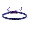 Comercio Exterior Transfronterizo Joyería Hilo de Cera Trenzado Cuerda de Mano Juguete Pulsera Trenzada de Tres Hilos Cruzados Colorida Set Ajustable para Pareja