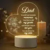 Creativo transfronterizo día de la madre día del padre enviar amigos rompecabezas en forma de corazón bendición acrílico pintado luz nocturna 3d