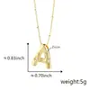Colar Pingente de 26 Letras Inglesas Transfronteiriço Feminino Cobre Banhado Zircônia Corrente Clavícula Pingente de Letra 18K Corrente Clavícula