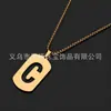 Collar de Acero Inoxidable Dorado con 26 Letras para Hombre, Cadena de Perlas de 60 cm, Color Duradero, Joyería al por Mayor, Collar de Acero de Titanio