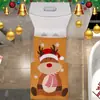 Decoraciones Navideñas para Cubierta de Asiento de Inodoro de Nuevo Producto Transfronterizo Cubierta de Asiento de Inodoro de Reno Suministros de Baño Juego de Dos Piezas
