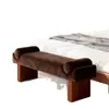 Banco Largo Minimalista Estilo Italiano para Uso Doméstico, Banco de Terciopelo para el Pie de la Cama, Banco para Cambiarse los Zapatos en la Entrada, Banco Sofá de Diseño para Sala de Estar