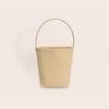 Bolso Cubo Tote de Cuero Genuino de Gama Alta Togo, Estilo Coreano y Japonés, Piel de Vaca de Primera Capa, Bolso de Viaje para Mujer, Hecho a Medida por el Fabricante
