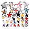 Elegante Bordado Logotipo Bordado a Computadora Lentejuelas Pegatinas de Tela Parches de Corazón Estrella de Cinco Puntas Accesorios para Ropa de Escenario Accesorios para Bolsos Sombreros Pegatinas Bordadas