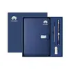 Conjunto de Caixa de Presente para Notebook de Alta Qualidade com Logotipo Personalizável, Estilo Executivo, Caderno Simples e de Alta Qualidade, Caneta, Pen Drive USB, Caderno