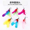 Cabezal de Repuesto para Pluma de Mascota Transfronterizo Caña de Pescar Ajustable de Tres Secciones Juguete para Gato con Pluma de Colores Diversión para Gato # #
