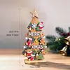 Novos enfeites de Natal de madeira transfronteiriços para cena de mesa em casa e decoração de atmosfera, decorações de árvore de Natal de madeira