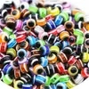 Venta al por mayor 4-12 mm Cuentas de Ojo Transparentes Redondas con Agujero Cuentas de Resina Rayadas Accesorios para Joyería Cuentas Sueltas