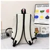 Mochila de Color Puro Tendencia Callejera Estilo Coreano Bolsa de Cosméticos de Viaje Portátil que Reduce la Carga Mochila de Ocio al Aire Libre Estilo Pareja