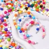 Cuentas Redondas Acrílicas de Color Sólido 4-10 mm Serie Color Mixto Pulsera Cuentas Sueltas Pulsera Hecha a Mano DIY Collar Cadena para Teléfono