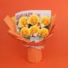 Ramo de Girasol de Hilo Hecho a Mano, un Regalo de Ánimo para el Éxito en los Exámenes y un Futuro Brillante, Ramo de Flores Simuladas