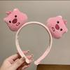 Correa de muñeca Castor Pequeño Rosa Banda para el cabello Loopy Cuerda para el cabello Banda para el cabello de Peluche Castor Pasador diadema de dibujos animados dulce y linda
