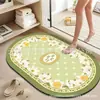 Alfombrilla de Piso de Barro Diatomeas Baño Absorbente de Agua Antideslizante Secado Rápido Felpudo de Puerta de Baño Simple Lujo Ligero Antideslizante Silencioso Alfombrilla de Piso