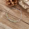 Pulseira Colorida de Amethysto e Citrino Natural para Mulheres Prata de Lei S925 Granate Topázio Peridoto Joias Atacado