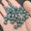 Contas redondas de água-marinha azul, contas soltas de jade, quartzo verde-óleo, pulseira de jade, colar, acessórios de joalheria, contas de jade