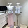 Pantalones Casuales Mowonwu Mismo Estilo Caqui/Rosa/Azul Marino/Azul