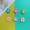 Serie de flores de cinco pétalos de colores ~ nuevos gadgets de resina de crema hechos a mano de dibujos animados joyería DIY pasador pinza para el pelo colgante