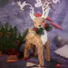 Adornos de Reno Navideño, Accesorios para Fotos, Decoraciones Navideñas, Decoración de Ambiente para Mesa y Ventana, Pequeños Renos Realistas