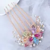 Peine de aleación con incrustaciones de diamantes, peine para el cabello, nuevo estilo coreano, accesorios para el cabello, peine de cinco dientes, pinza para el cabello que combina con todo, tenedor para el cabello para coleta, venta al por mayor