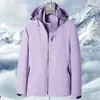 Chaqueta Tres en Uno Otoño e Invierno Ropa de Trabajo Chaqueta Exterior Cortavientos Impermeable Chaqueta Pareja Chaqueta Cortavientos Cálida