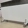 Calentador de aceite eléctrico con ruedas, Calentador eléctrico tipo placa, Base de soporte de Fibra de Carbono y Cristal de Carbono, Accesorios de Ruedas Universales