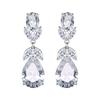 Pendientes RAKOL de estilo europeo y americano con forma de gota de agua AAA, elegantes, de lujo, para mujer, para vestido de novia