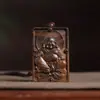 Amuleto de Buda tallado en palo de rosa africano natural, colgante de Guanyin para hombres y mujeres, collar inspirado en Zen, regalo de vacaciones
