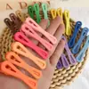 Celebridad de internet ins colección especial de pasadores para el pelo de traje de tres degradados pinza de pico de pato con forma especial pasador de color caramelo pinza lateral para niña