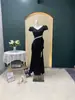 Vestido Elegante de Técnica, Slim Fit Sexy, Banho de Pés Emagrecedor, Roupas de Trabalho para Massagem Sauna, Saia Longa com Fenda de Cauda de Peixe, Estilo Irmã Real