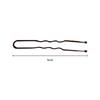 Garfo de cabelo em forma de U simples acessório de cocar para coque de cabelo eletroforese preto brilhante grampo de cabelo de dois dentes presilha de franja modelador de cabelo frontal coque
