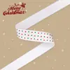 Banda Elástica Impresa Serie Navideña de 1.5cm Banda para el Cabello Anudada Pulsera Cuerda para el Cabello Banda Elástica Evento