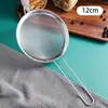 Espumadera ranurada de acero inoxidable, tamizador de harina, cuchara coladora para matcha, colador de leche de soja, herramienta para hornear, de borde ancho, de veta recta, colador de aceite, colador de malla de acero inoxidable