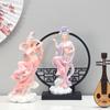 Productos Calientes Transfronterizos Adornos Artesanales Dunhuang Feitian Decoraciones para Sala de Estar del Hogar Regalos al por Mayor Resina de Tendencia Nacional Decoración Suave