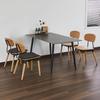 Silla de comedor nórdica de madera maciza, silla de diseño simple para el hogar, silla de escritorio retro, silla de negociación para cafeterías y ocio.