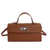 Bolso de Mano Pequeño de Alta Gama Estilo Francés para Mujer, Bolso Kelly Tejido de Lujo Ligero, Bolso Cuadrado Pequeño Cruzado Elegante de Nicho