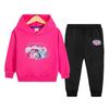 Conjunto de Sudadera y Pantalón de Chándal para Niños de Dos Piezas Ropa de Otoño 2024 Primavera y Otoño Nueva Ropa para Niños Traje con Sudadera con Capucha para Niñas Venta al por Mayor