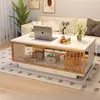 Sala de estar Hogar Apartamento Pequeño Mesa de Comedor Integrada Doble Uso Mesa Pequeña Simple Doble Capa Multifuncional Mesa de Café