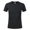 Camisa Casual Esportiva de Manga Curta Masculina de Seda de Gelo Respirável de Secagem Rápida Cor Sólida para Verão Transfronteiriço Europeu e Americano com Sensação de Gelo